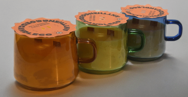 Funky Stack Mug-8oz Scented Beeswax Flameware Candle - Image 2