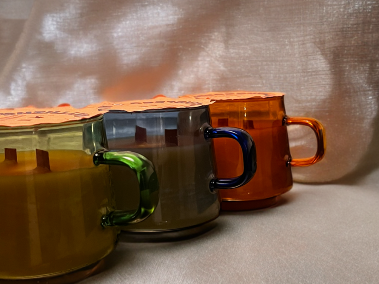 Funky Stackable Mug — 8 oz Beeswax Candle